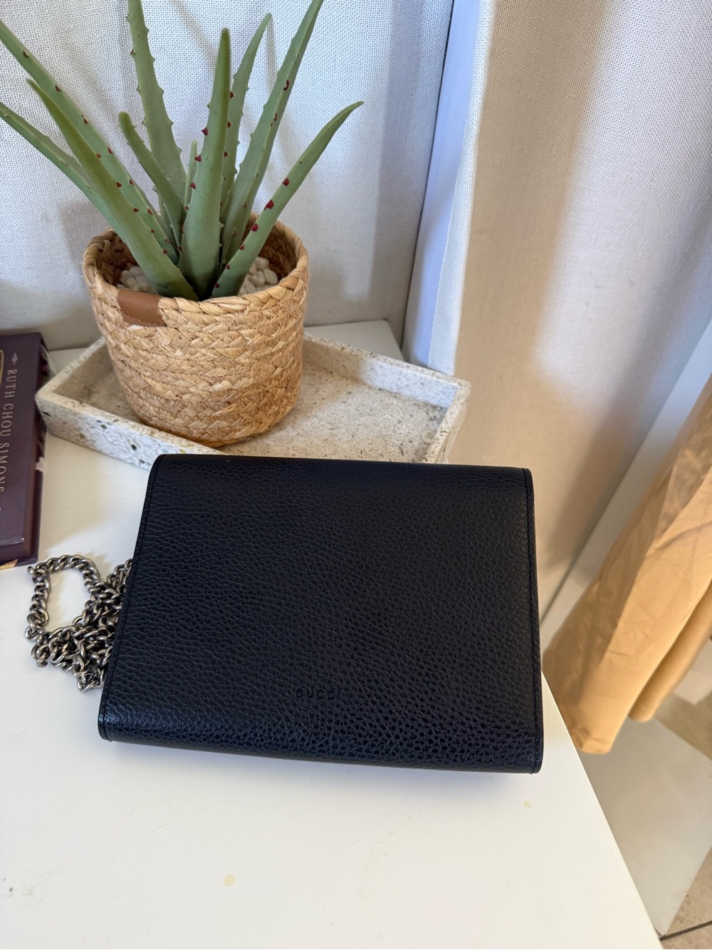 Gucci Dionysus Black Textured Leather Clutch with Decorative Buckle FIRM PRICE - Picture 13 of 15
